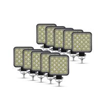 IUKMR Barra De Luces LED De Trabajo Para Coche, 16 SMD, Cuadrada Y Redonda, 12 V, Para Vehículos 4x4, SUV, ATV Faros Delanteros Coche(10 * 48W squared)