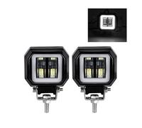 IUKMR Faros Delanteros De 3 Pulgadas Con Haz De Luz LED, Barra De Luz De Trabajo, Faros De Conducción Puntual, Faros De Trabajo Faros Delanteros Coche(2x white B)