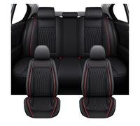 IUKMR Fundas para Asientos para Nissan X para Trail T32 para Qashqai J11 para Navara D40 para Rouge para Kicks PU Juego Completo Fundas Asientos Coche(Stanard-Red Link)