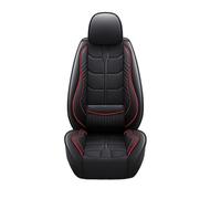 IUKMR Fundas para Asientos para Toyota para Auris para Avensis para Crown para 4Runner para Harrier FJ para Cruiser para Mark X Funda Cuero para Asiento Coche(Black Red 5 Seatc)