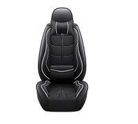 IUKMR Fundas para Asientos para Toyota para Auris para Avensis para Crown para 4Runner para Harrier FJ para Cruiser para Mark X Funda Cuero para Asiento Coche(Black White 5 Seate)