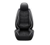 IUKMR Fundas para Asientos para Toyota para Auris para Avensis para Crown para 4Runner para Harrier FJ para Cruiser para Mark X Funda Cuero para Asiento Coche(Black White 5 Seatv)