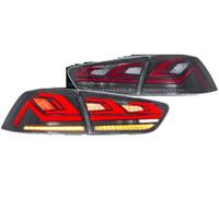 IUKMR Luces Traseras Para Mitsubishi Para Lancer EVO-X 2008-18: Luces Freno LED Dinámicas Con Señal Giro Y Traseras Coche Piezas Tuning(A Smoked Mirror)