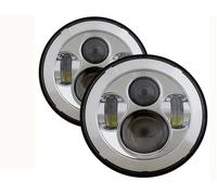 IUKMR Para Jeep Para Wrangler CJ-8 CJ-7 Faros LED Redondos De 7 Pulgadas Faros Delanteros Coche(V)