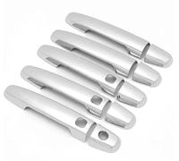 IUKMR Para Toyota RAV4 2006-2013 Cubiertas Cromadas Negras Brillantes Manija Puerta Coche Accesorios Estilo Coche Puerta Exterior Manija(Silver 3 buttons)