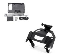 IUKMRT Soporte Móvil Moto USB para R1250R R 1250 Motocicleta GPS/teléfono Inteligente Navegación GPS Placa Soporte Adaptador Negro(BC)