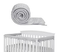 IULONEE 3pcs Funda Protectora de Barandilla para Bebés Cubierta Protectora para Reposabrazos de Cuna 128x18cm/68x18cm para la Protección de Las Barandillas de Cama Infantil (Gris)