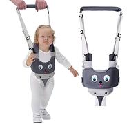 IULONEE Ayudante para caminar para bebés Asa ajustable Asistente para caminar para niños pequeños Niño de pie y para caminar Riendas de cinturón Arnés de seguridad para niños de 7 a 24 meses (Gris)