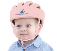IULONEE Casco de Protección para Bebé Gorra Protectora para Cabeza de Bebé Gorra de Algodón Ajustable Casco Bebe Helmet (Rosa)