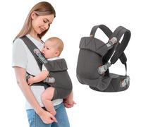 IULONEE Mochila Portabebés para Bebe Multifuncional Baby Carrier Wrap Ergonómicas Portabebés Ajustable Porteo Bebe Delantera y Trasera Carrier Adecuado para Niños y Niñas Gris Oscuro