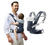 IULONEE Mochila Portabebes para Niños Multifunción Porteo para Bebés Delantera y Trasera Baby Carrier Wrap Ergonómicas Portabebés Recien Nacido Ajustable Porteo Bebe Niños de 3-36 Meses (Azul Marino)