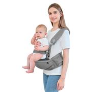 IULONEE Multifuncional Portabebé Asiento De Cadera Portabebés Ergonómico Portador De Bebé Hipseat Portador De Bebe Ergonomico Taburete De Cintura Portabebes Asiento De Cadera Para Bebé (Gris Oscuro)