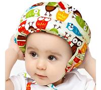 IULONEE Proteccion Cabeza Bebe Sombrero Gorra Baby Helmet Proteger Cabeza Aprender Gatear Andar Caminar Casco Protector (Búho Amarillo)