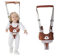 IULONEE Transpirable Bebés Ayudante para Caminar Asa Ajustable Asistente para Caminar para Niños Pequeños Niño de pie y para Caminar Arnés de Seguridad para Niños de 7-24 Meses (Mesh Marrón)