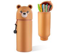 iulrtba Estuche de Silicona 2 en 1, Estuche Kawaii, Estuche y portalápices, Estuche Escolar de Silicona Suave para lápices