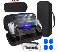 iulrtba Funda de Transporte para Playstation Portal, Funda Protectora con Soporte para PS5 Portal Accesorios, Bolsa de Viaje Rígida para Ps Portal, 2 Protectores de Pantalla, 4 Agarres para El Pulgar