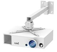 IUMÉ Soporte de Pared para proyector con Montaje Universal LCD/DLP para proyectores Epson, Optoma, Benq, ViewSonic, Soporte de proyector de Video, Capacidad de Carga de 44 Libras, Color Blanco