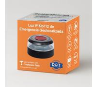 IUNIK Baliza Luz de Emergencia V16 Geolocalizada, Homologada DGT, Conectividad 4G GPS, Visibilidad 360º LED, Anclaje Magnético, V16IoT2 para Vehículos