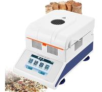 IUokLU Analizador digital de humedad de pantalla táctil con calefacción halógena para pruebas de polvo, hierbas, té, carne y alimentos