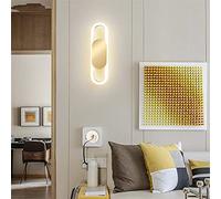 IUokLU Aplique de Pared Moderno lámpara de Pared lámpara de Noche Moderna y Sencilla para Dormitorio lámpara de Pasillo lámpara de Aluminio Pantalla de Vidrio,Un Color - con Bombillas E14
