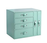 IUokLU Caja De Almacenamiento De Joyas para Mujer con Luces Intermitentes,Tipo Cajón Multicapa,para Escritorio,con Cerradura.(A)