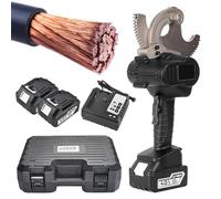IUokLU Cortador de cables de trinquete eléctrico, herramienta de corte de alambre hidráulico inalámbrica de 18 V para cortar cables de aluminio de cobre de 45/65/75/85/95 mm y ACSR, rango máximo de