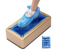 IUokLU Dispensador de fundas desechables para zapatos con 100 cubrezapatos de plástico para uso médico, hogar, oficina y vacaciones
