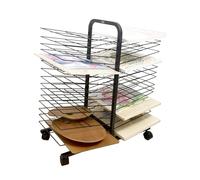 IUokLU Estante De Secado De Alambre Lateral - Tendedero De Arte para Aula, 30 Estantes Extraíbles De Doble Cara, Espalda con Espalda, Eficiente Y Organizado.(Un Color - 30 Pisos)