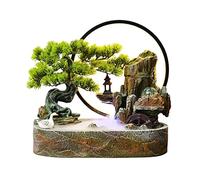 IUokLU Fuente De Mesa Fuente De Agua De Mesa Diseño De Árbol Bonsái Artificial Cascadas De Resina para Interiores Fuente Decorativa De Mesa con Luz Led Los Mejores Regalos para El Hogar P