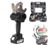 IUokLU Kit de herramientas de corte de cables, 18 V CC 54/65/75/85/95 mm, cable Al/Cu y cortador de cable ACSR de 560/1440 mm2, 2 celdas de alimentación de litio de 4 Ah y cargador (85 m)