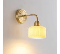 IUokLU Lámpara de Pared de latón con Vidrio lechoso Moderna de Mediados de Siglo Aplique de Pared Vintage Dorado Estilo Granja cableado nórdico Industrial para,do