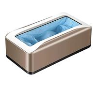 IUokLU Máquina dispensadora de cubiertas de zapatos para interiores, cómoda, antideslizante, para el hogar, cubierta automática de zapatos, ABS, paquete de 300 (oro champán, 41 x 21 x 13 cm)