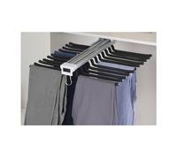 IUokLU Perchero Extraíble para Pantalones,Riel Guía De Amortiguación Silenciosa con Almohadilla De Goma Amortiguadora,Perchero Telescópico Fácil De Instalar,Adecuado para Arm(Negro)