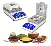 IUokLU Probador de humedad halógeno, analizador de precisión con pantalla táctil, legibilidad para muestras de alimentos, agricultura y polvo