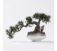 IUokLU Simulación De Árbol Bonsái,Pino De Bienvenida,Pino Luohan,Planta Artificial,Adorno Bonsái para Recepción De Hotel,Decoración De Plantas Verdes Zen