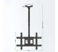 IUokLU Soporte de TV para Techo inclinable y Giratorio para televisores de 32 a 65 Pulgadas Altura Ajustable telescópico inclinación y Giro Apto para techos,3 Metros