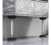 IUokLU Soportes Ajustables De Acero Inoxidable para Fregaderos,Patas De Apoyo para Armarios,Tocadores Y Soportes De TV. Altura: 60-110 Cm. Ideales para Fregaderos Bajo Enci(Altura 25-38 Cm)