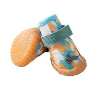 IUOUTG 4 Uds. Zapatos para Perros pequeños, Botas de Malla Transpirable para Mascotas, Zapatos de Lluvia Ajustables para Cachorros, Sandalias Ligeras para Perros con Suela de Goma