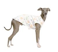 IUOUTG Camisa Ligera De Perro, Camisas De Sol De Verano Suaves Y Transpirables para Mascotas, Chaleco De Perros De Impresión De Algodón para Whippet Greyhound Italiano