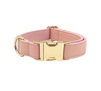 IUOUTG Collar de cuero único para perro, interior suave y duradero, correa de poliéster, collar para cachorros, elegante collar ajustable para perros pequeños, medianos y grandes