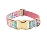 IUOUTG Collar rosa para perro, regalo de San Valentín, collar de corazón para mascotas con hebilla de metal ajustable, collares resistentes para perros pequeños, medianos y grandes