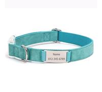 IUOUTG Collares Personalizados para Perros, con Etiquetas De Nombre, Collares para Mascotas Tallados A Medida, para Perros Pequeños A Grandes, Ajustables, Cuero PU, Hebillas Metálicas