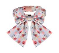 IUOUTG Fancy - Collares para perros hembras, lazo único de marinero con hebilla de liberación rápida, collar ajustable para mascotas para perros pequeños, medianos y grandes