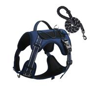 IUOUTG Juego de arnés y Correa para Perros Grandes, arnés táctico Reflectante Ajustable para Perros, arnés Transpirable y Resistente para Mascotas, arnés para Senderismo para Perros al Aire Libre