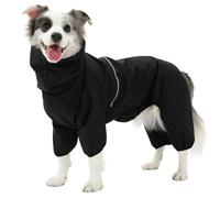 IUOUTG Manteau De Pluie Imperméable Coupe-Vent Pour Grands Chiens De Grande Taille Avec Fermeture Éclair, 4 Pattes Réglables, Col Roulé, Manteau De Pluie D'extérieur Animaux