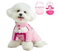 IUOUTG Manteau D'hiver Chaud Pour Chien, Léger, Coupe-Vent, Doudoune Pour Chiot, Tenue Avec Anneau En D Et Bouton, Combinaison De Neige Confortable À Deux Pattes Pour Animaux