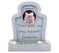 IUOUTG Marcas De Lápidas con Estantes De Flores En El Jardín De Mascotas, Piedras Conmemorativas con Marcos De Fotos, Recuerdos A Prueba De Viento Y Lluvia Decorados para Perros Y Gatos