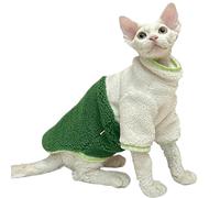 IUOUTG Ropa De Moda para Gatos Sin Pelo, Abrigo De Invierno De Felpa para Gato, Sudadera con Cuello Alto, Pijama para Gatos Sphynx Y Devon Rex, Ropa para Mascotas para Clima Frío