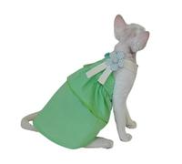 IUOUTG Ropa para gatos sin Pelo, Vestido de Princesa para niñas y gatos, Lindas Flores, Camisetas sin Mangas con Tirantes para Mascotas, Falda, Chaleco Suave y Ligero para gatos para Cornish Rex