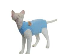 IUOUTG Ropa para Gatos Sphynx sin Pelo, Pijamas Transpirables de algodón de Cuatro Patas para Gatos, Chaleco para niña y Gatito, Ropa Suave para Mascotas, Camisas para Gatitos para Cornish Rex Devon